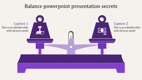 balance powerpoint presentation-purple