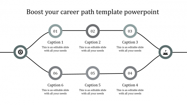 career path template powerpoint-grey