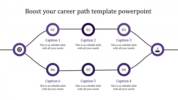 career path template powerpoint-purple
