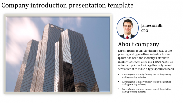 Company introduction presentation template