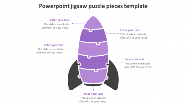 puzzle powerpoint template-purple