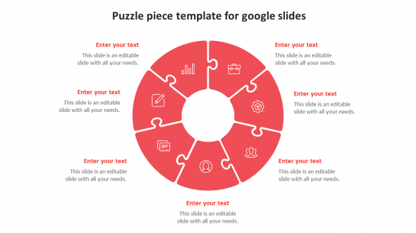 puzzle piece template for google slides-7-red