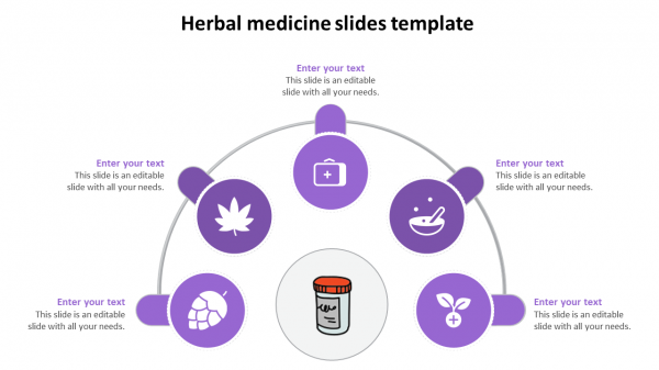 herbal medicine google slides template-purple