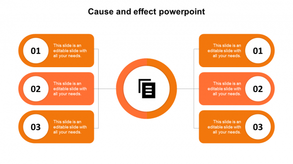 cause and effect powerpoint template-orange