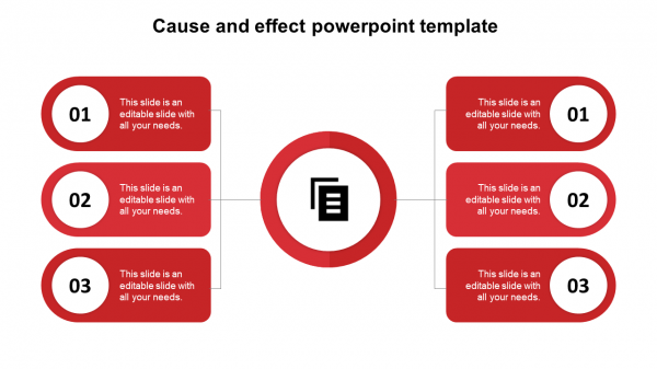 cause and effect powerpoint template-red