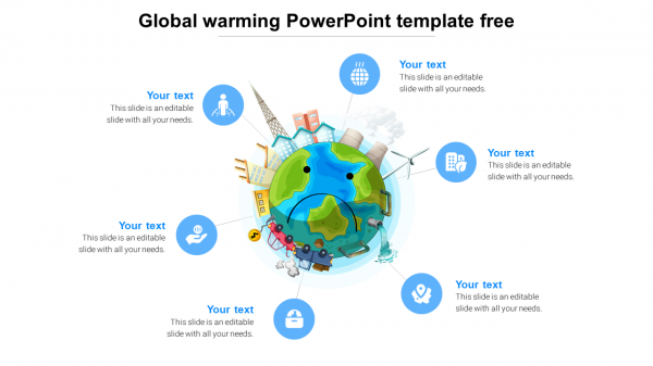 Creative Global Warming PowerPoint Template Free Download