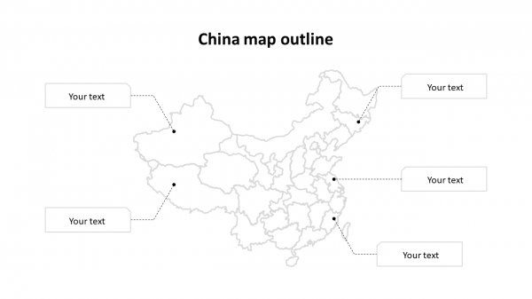 china map outline
