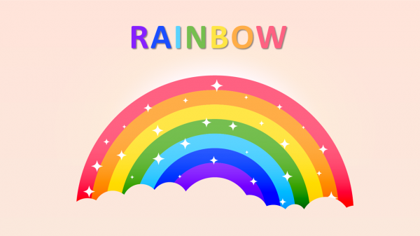 rainbow ppt template