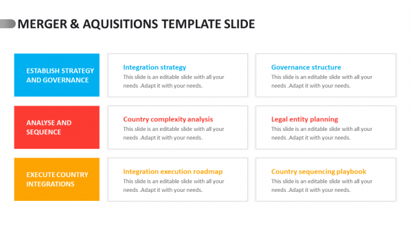 merger & aquisitions template slide