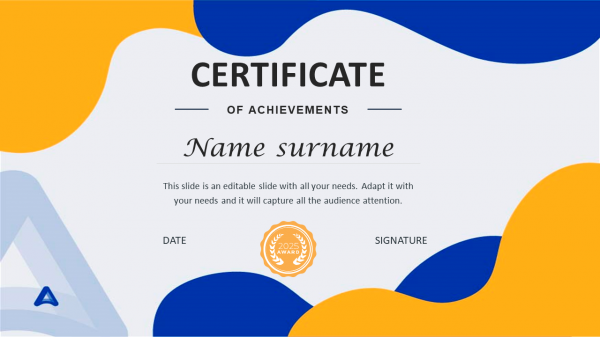 certificate of recognition template ppt
