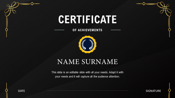 certificate of appreciation templates ppt