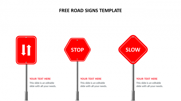 Free road signs template