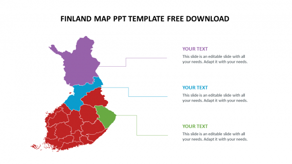 Finland map ppt template free download