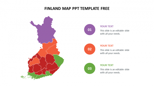 Finland map ppt template free