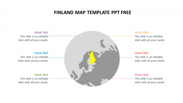 Finland map template ppt free