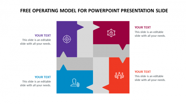Free operating model for powerpoint presentation slide