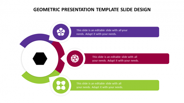 geometric presentation template slide design