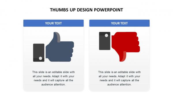 Thumbs up design powerpoint