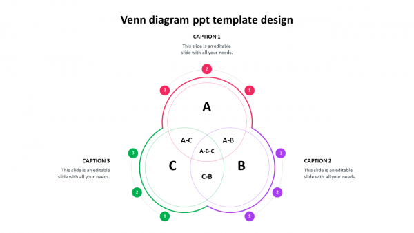 venn diagram ppt template design