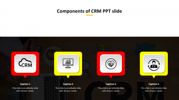 components of CRM PPT slide