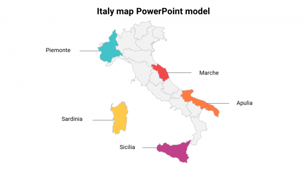 Italy map PowerPoint model
