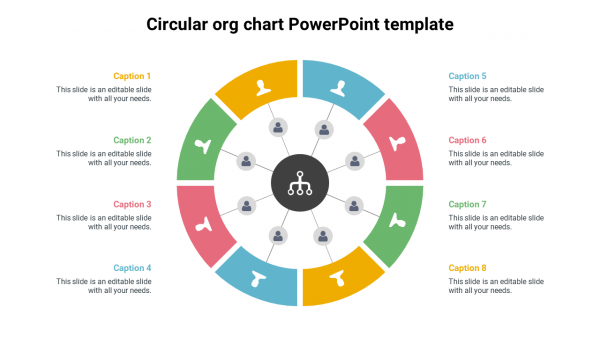 circular org chart PowerPoint template