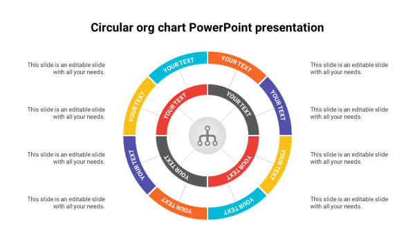 circular org chart PowerPoint presentation