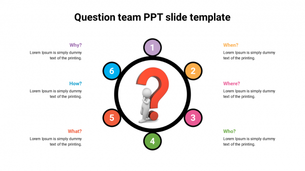 question team PPT slide template