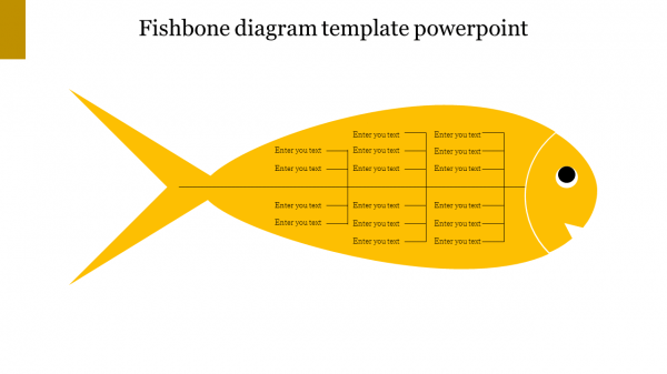 fishbone diagram template powerpoint-Yellow