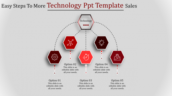 technology ppt template-Easy Steps To More Technology Ppt Template Sales-Red