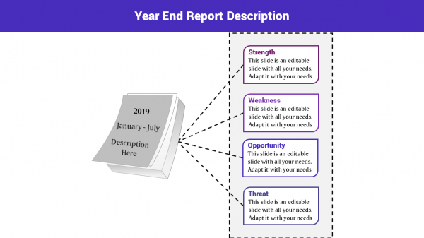 annual report ppt-Year End Report-Description-4-Purple-Style-1