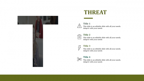 swot template-THREAT-4-Green-Style-3
