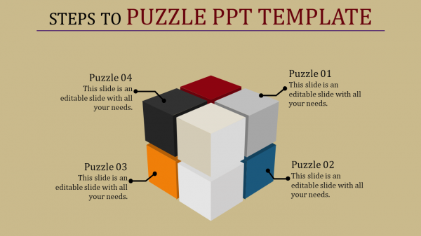 puzzle ppt template-Steps To Puzzle Ppt Template