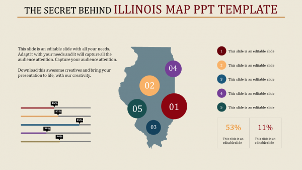 Illinois map ppt template-The Secret Behind Illinois Map Ppt Template