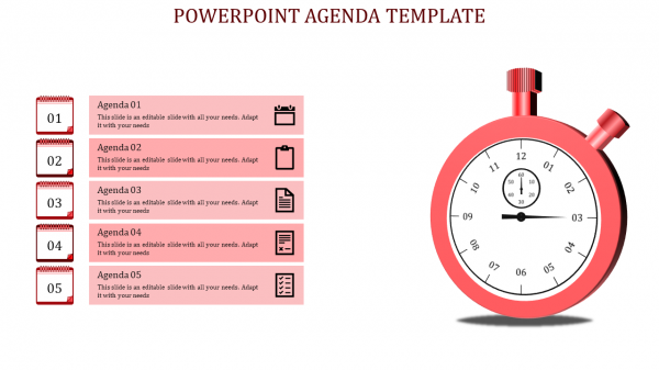 powerpoint agenda template-powerpoint agenda template-5-Red