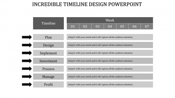 timeline design powerpoint-Gray