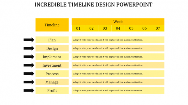 timeline design powerpoint-Yellow