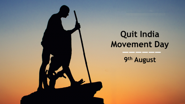 Creative Quit India Movement Day PowerPoint Presentation