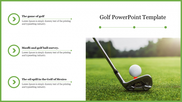 Best Golf PowerPoint Template Presentation For Slides