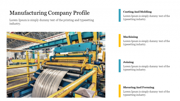 Manufacturing Company Profile PPT Template