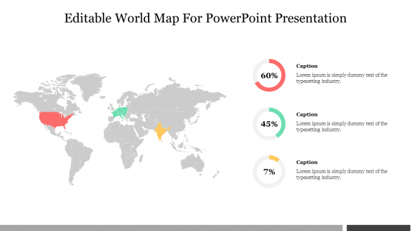 Free Editable World Map For PowerPoint Presentation