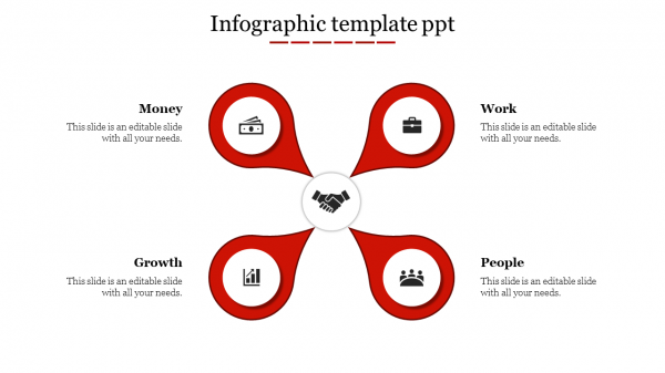 infographic template ppt-4-Red