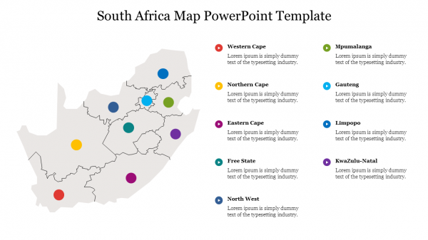 South Africa Map PowerPoint Template