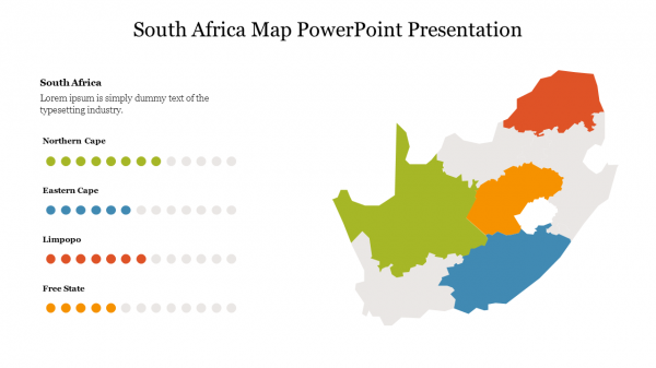 South Africa Map PowerPoint Presentation