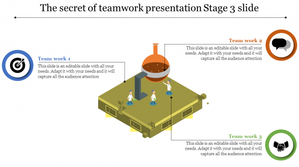 teamwork presentation-The secret of teamwork presentation Stage 3 slide
