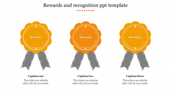 Rewards and recognition ppt template-Orange