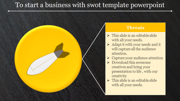 swot template powerpoint-To start a business with swot template powerpoint-yellow