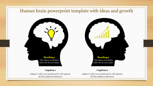 human brain powerpoint template-Human brain powerpoint template with ideas and growth