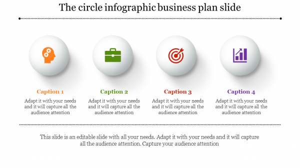 business plan slide-The circle infographic business plan slide