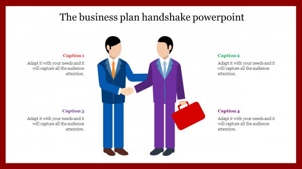 handshake powerpoint-The business plan handshake powerpoint